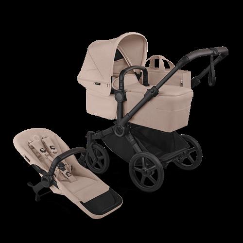 Bugaboo Donkey 6 Komplet Barnevogn Black Desert Taupe Melange  Black Desert Taupe Melange One Size  Sort  One Size  unisex