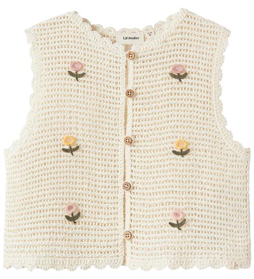 Lil Atelier Vest - Strik - NmfFlora - Coconut Milk