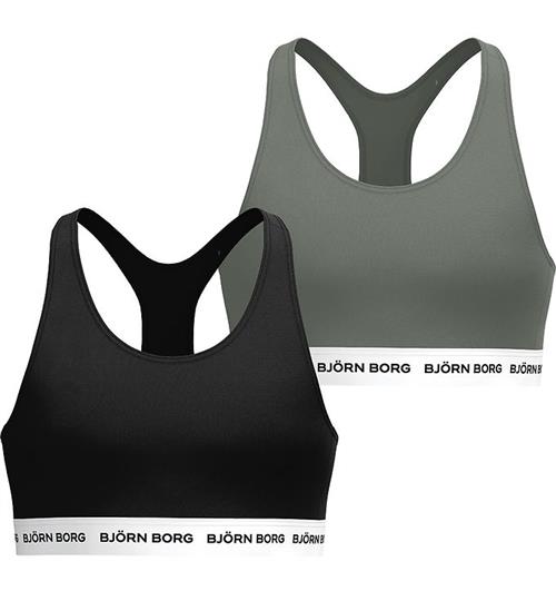 Björn Borg Toppe - 2-pak - Sort/Grøn
