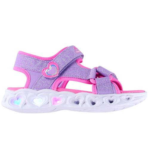 Skechers Sandaler m. Lys - Girls Heart - Lavender/Pink