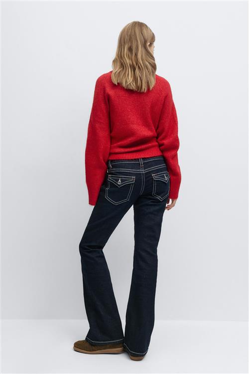 Se Gina Tricot - Chunky low flare jeans - low waist jeans - Blå - 152 - Pige hos Gina Tricot