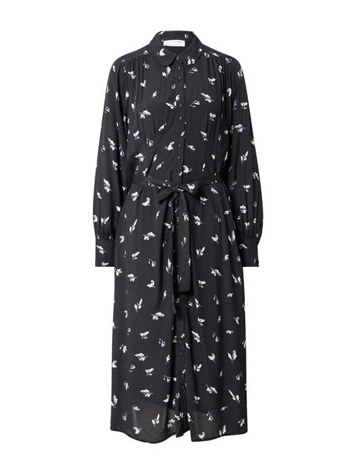 SELECTED Blusekjole 'WALDA'  sort / hvid