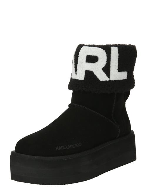 Karl Lagerfeld Boots 'THERMO'  sort / hvid