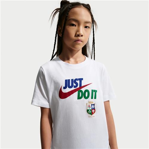 British & Irish Lions Just Do It-T-shirt til større børn - hvid