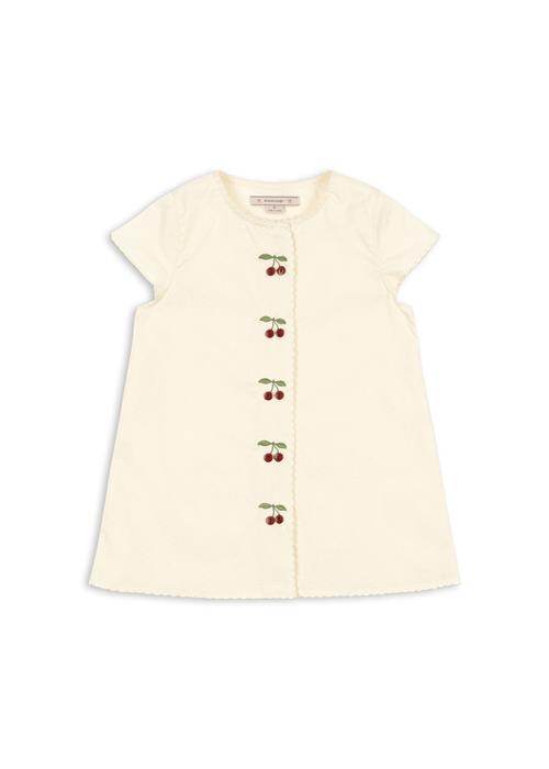 Konges Sløjd GOTS Evia Cherry Kjole Cloud Cream  Cloud Cream 12 months  Creme  12 måneder  kvinde