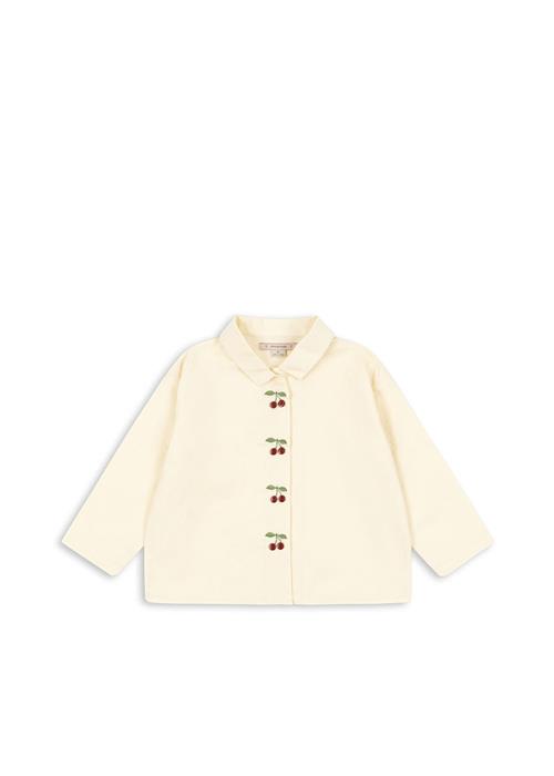 Konges Sløjd GOTS Evia Cherry Skjorte Cloud Cream  Cloud Cream 5-6 Y  Creme  5-6 år  kvinde