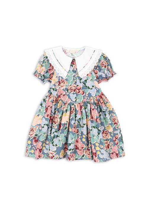 Konges Sløjd GOTS Coeur Kjole Med Krave Bloomiegrape Blues  Bloomiegrape Blues 4 Y  Blå  4 år  kvinde