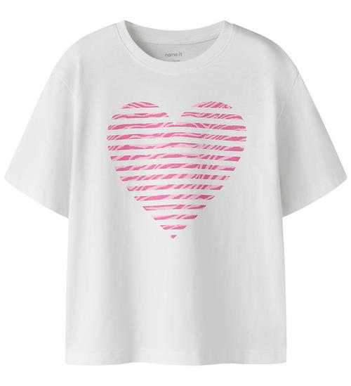 Name It T-shirt - NkfFahiraz - Bright White/Zebra Heart