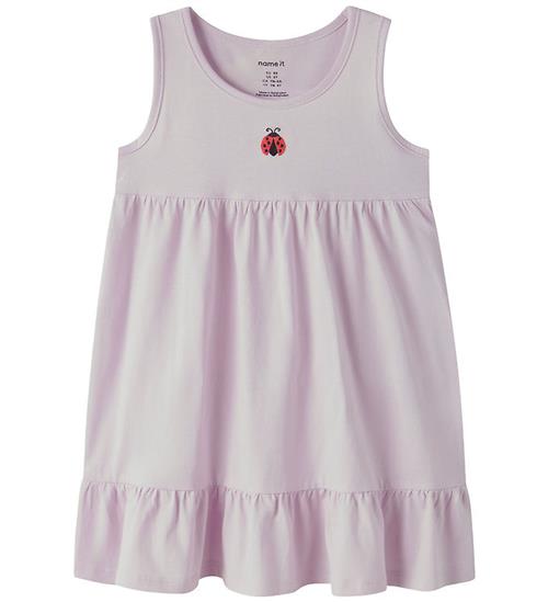 Name It Kjole - NmfVictoria - Lavender Fog/Ladybug Embroidery