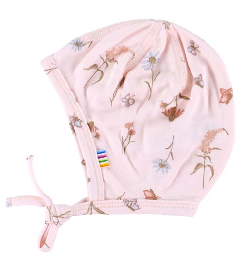 Joha Babyhjelm - Bambus - Lyserød m. Blomster