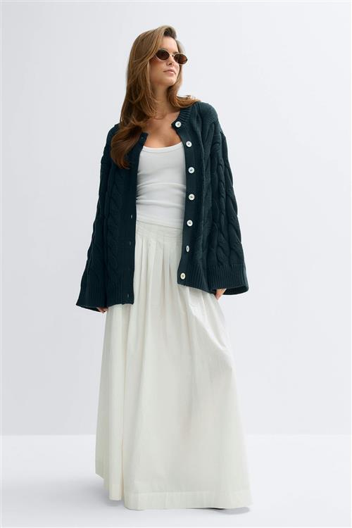 Gina Tricot - Chunky knitted cable cardigan - Cardigans - Blå - L - Dame