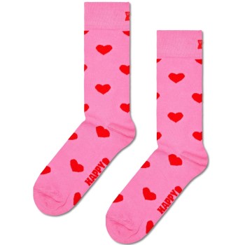 Happy socks Happy Sock Heart Sock Strømper Rosa Mønster  bomuld Str 41/46