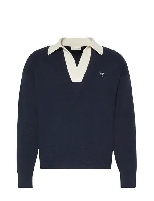 Se Calvin Klein Jeans | Ls Solid Oversized Johnny Collar | XL hos Booztlet