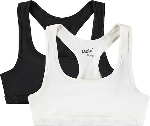 Molo 2-pak Jade Braletter Hvide 110/116 cm    110/116 cm  kvinde