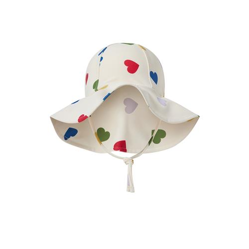 Kuling Falsterbo UV-solhat Rainbow Hearts  Rainbow Hearts 52/54 cm  Hvid  52/54 cm  unisex