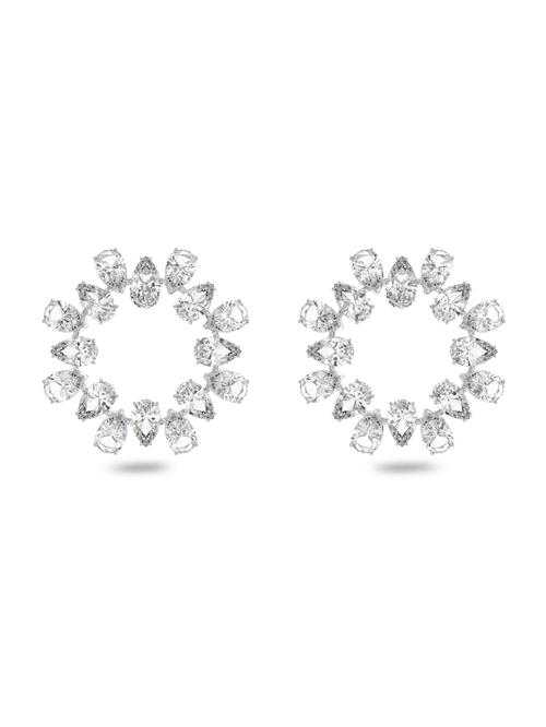Swarovski Øreringe 'Matrix'  sølvgrå / hvid