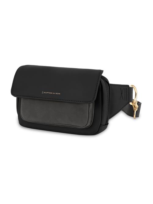 Kapten & Son Skuldertaske 'Visby All Black'  mørkegrå / sort