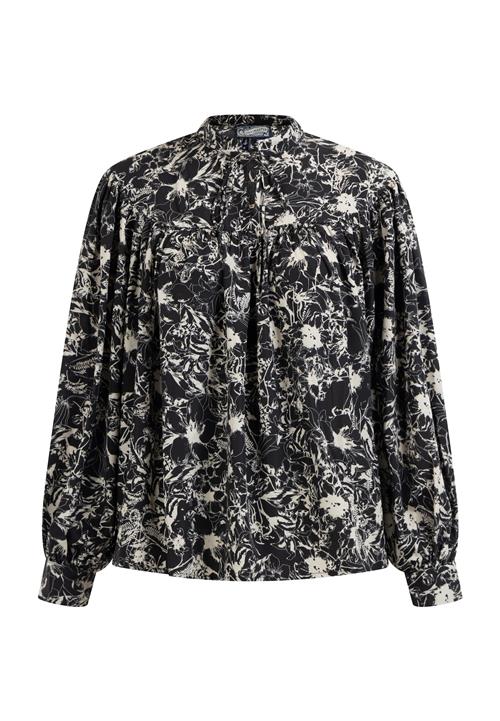 DreiMaster Vintage Bluse  beige / sort