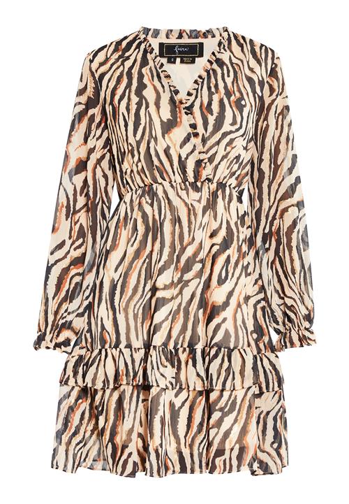 faina Kjole  creme / brun / grå