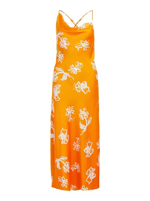 OBJECT Kjole 'ISSY'  orange / hvid