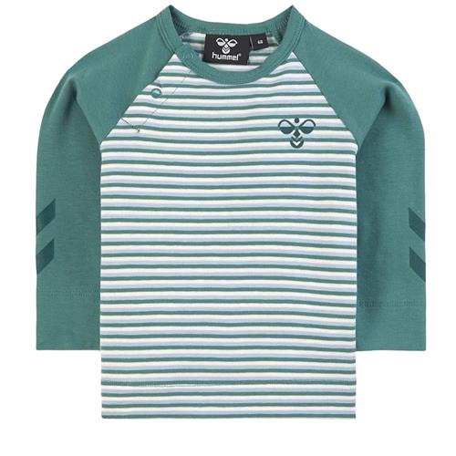 Se Hummel Stripe T-shirt Grøn 68 cm    68 cm  mand hos Babyshop