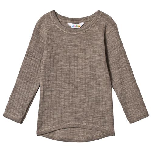 Joha T-shirt Sesame Melange Sesame Melange-130 cm Wool Beige  130 cm  unisex