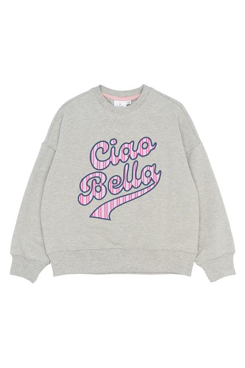 The New Serina Sweatshirt Light Grey Melange  Light Grey Melange-7-8 Y  Grå  7-8 år  kvinde