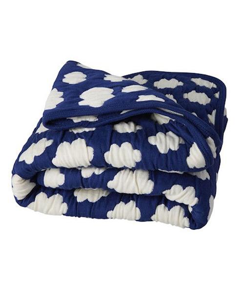 RICE Plaid I Quiltet Bomuld Cream Blue  Cream Blue One Size  Blå  One Size  unisex