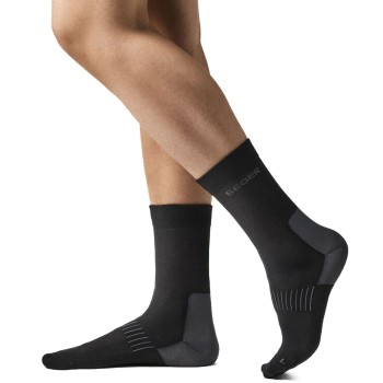 Seger Strømper Wanderer Light Wool Socks Sort Str 37/39