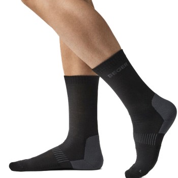Seger Strømper Wanderer Wool Socks Sort Str 37/39