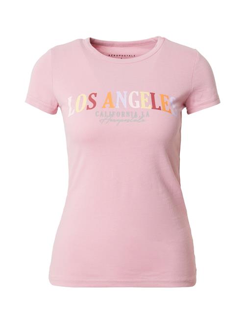 AÉROPOSTALE Shirts 'LOS ANGELES CALIFORNIA'  gul / lysviolet / orange / lyserød / mørkerød