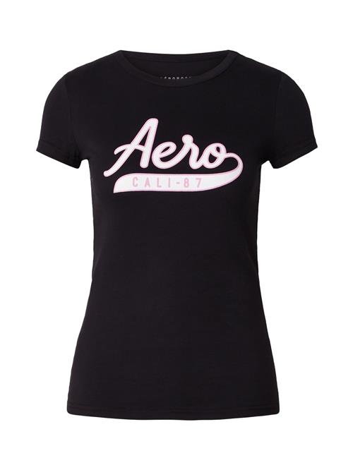 AÉROPOSTALE Shirts 'CALI'  lyselilla / sort / hvid