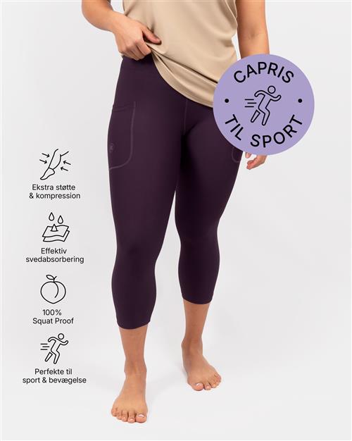 Eva Deep Plum Compression Capri