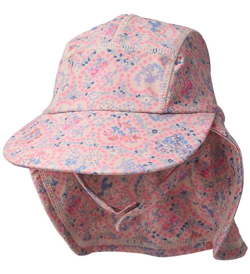 Wheat Badehat - UV40+ - Tonga - Pink Heart Flowers