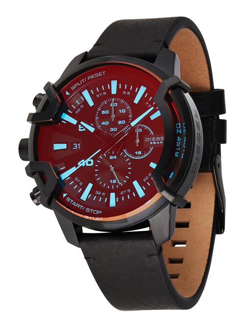 DIESEL Analogt ur 'Griffed'  lyseblå / bordeaux / sort