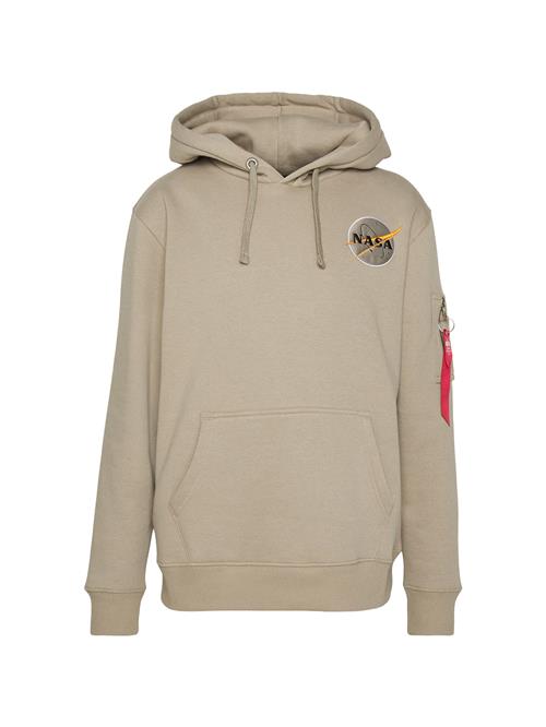 ALPHA INDUSTRIES Sweatshirt 'NASA Orbit'  mørkebeige / orange / sort / hvid