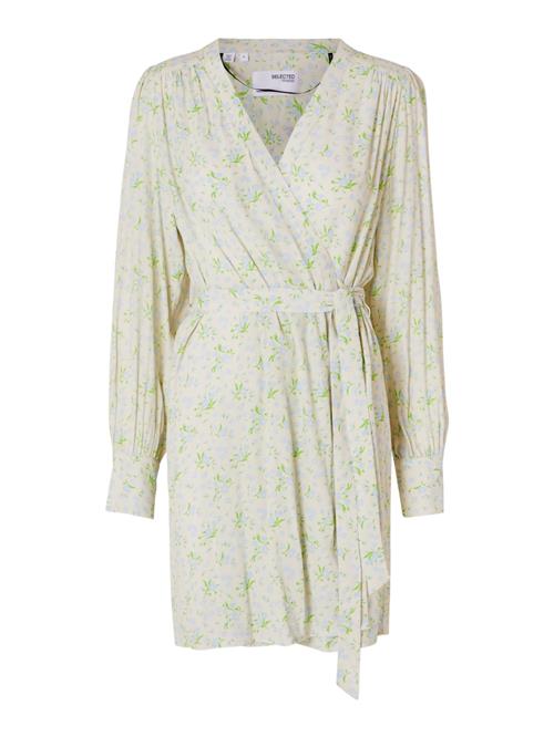 SELECTED Kjole 'MINNA-ALVA'  beige / lyseblå / grøn