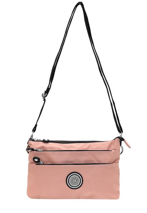 Mindesa Skuldertaske  lysegrå / lyserød / sort