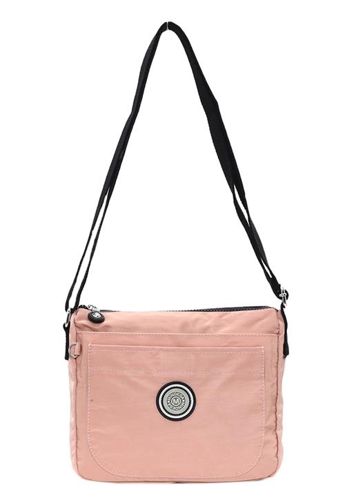 Mindesa Skuldertaske  mørkegrå / lyserød / sort / hvid