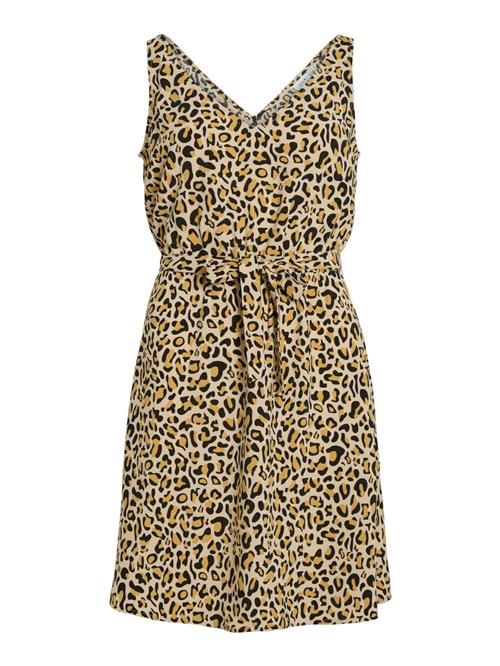 VILA Kjole 'VIKristina Laia'  camel / gul / sort