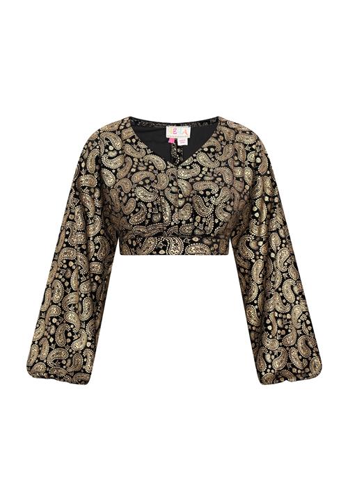 IZIA Bluse  guld / sort