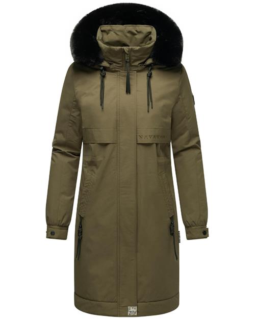 NAVAHOO Vinterfrakke 'Kaltwetterretter 14'  grøn / sort