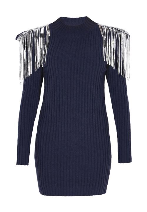 faina Strikkjole  marin / sølv