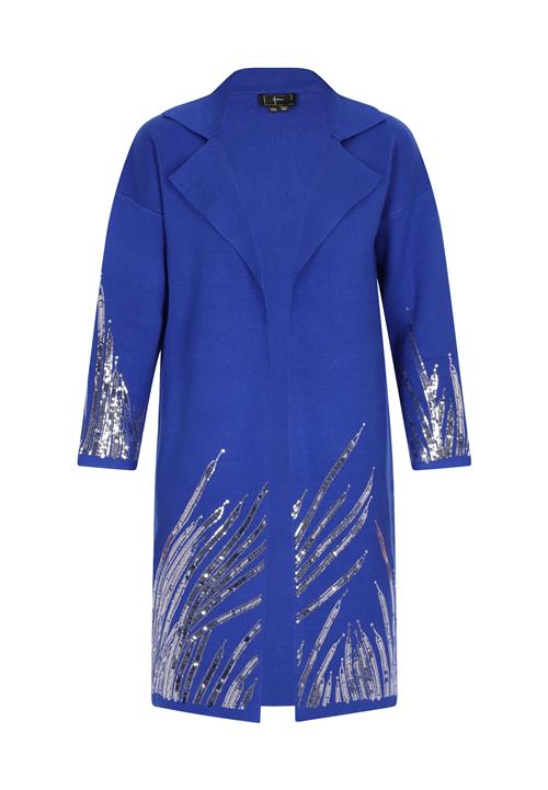 faina Cardigan  royalblå / sølv