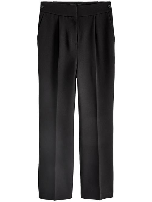 Next Bukser med lægfolder  sort