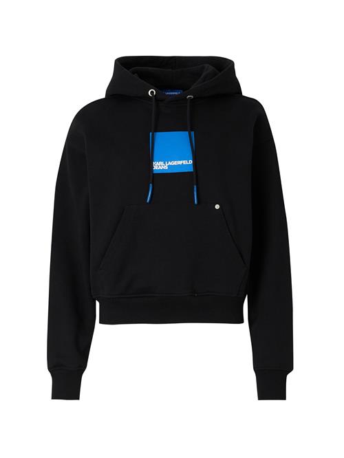 KARL LAGERFELD JEANS Sweatshirt  azur / sort / hvid