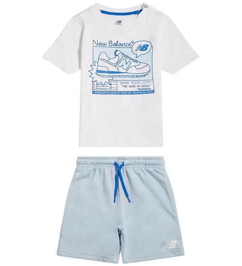 New Balance Shortssæt - Graphic - Bright White