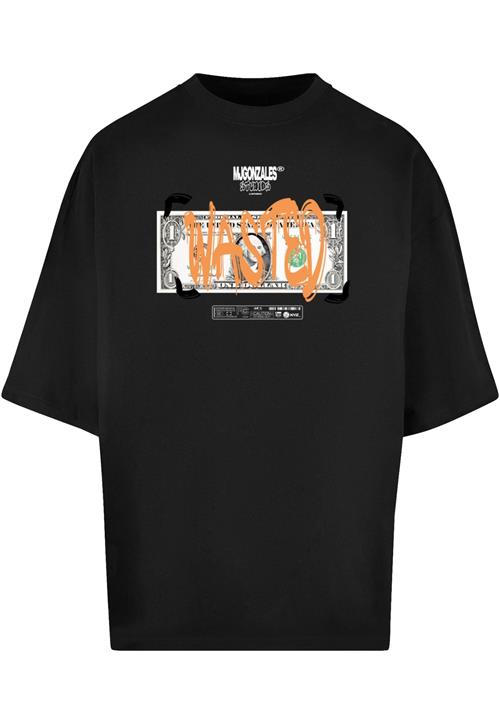 MJ Gonzales Bluser & t-shirts 'Dollar x Huge'  grå / pastelorange / sort / hvid