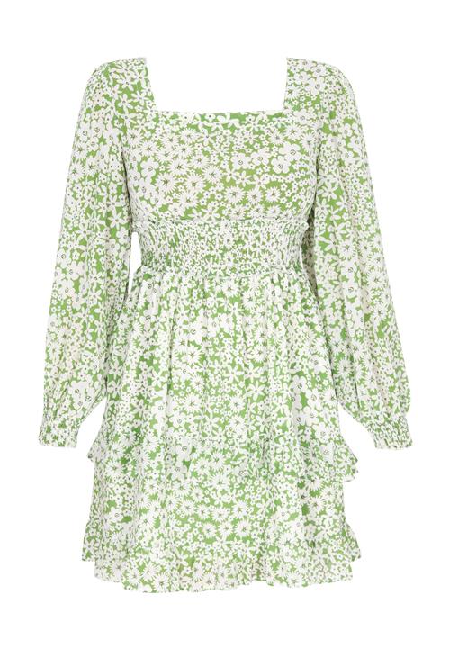 MYMO Kjole  græsgrøn / hvid