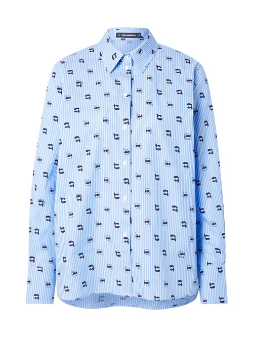 Karl Lagerfeld Bluse 'Ikon'  navy / lyseblå